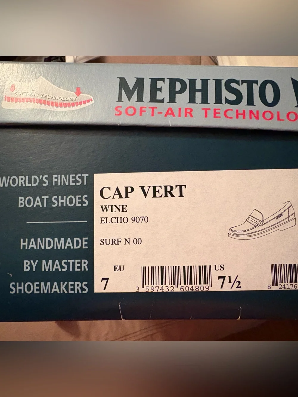 Mephisto Surf N Deck Shoes New in Box Brown/Wine men-7.5 women-9.5